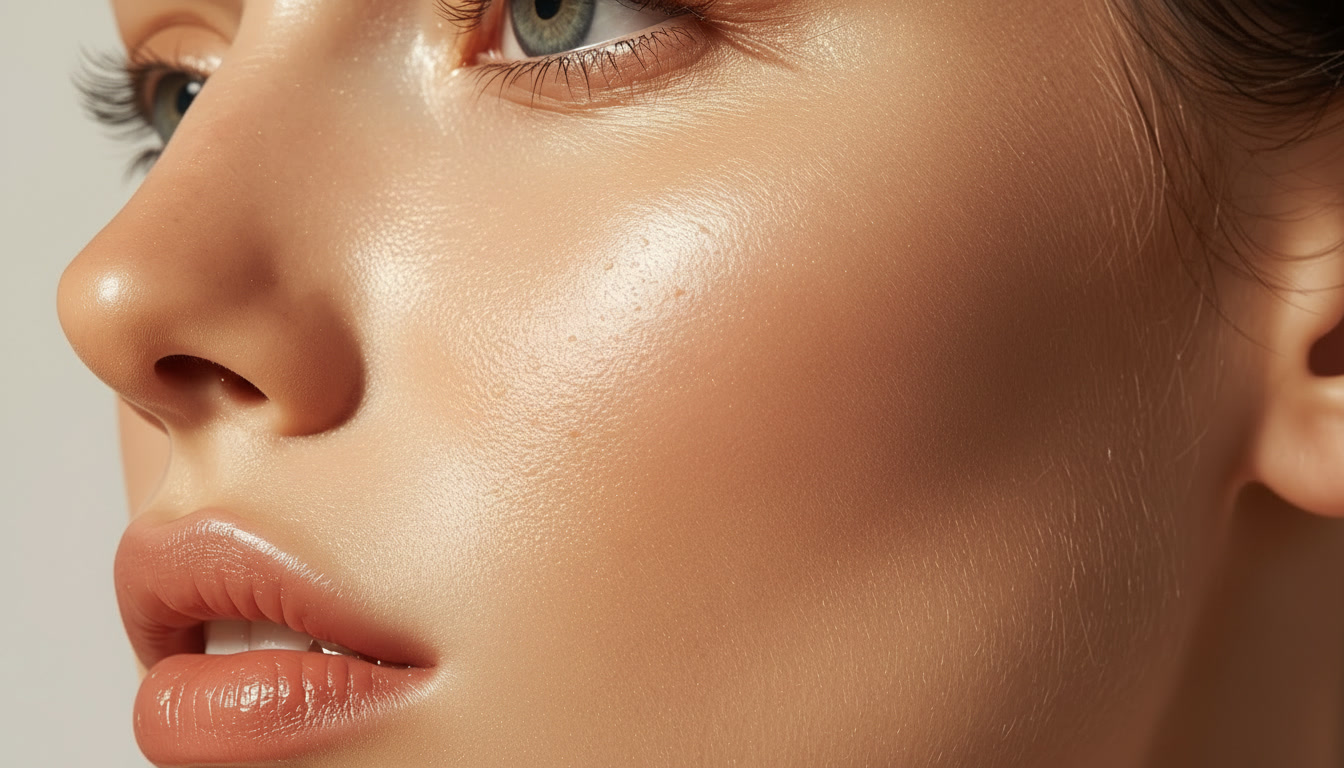 Close-up side profile showing cheek and jawline for facial implant planning