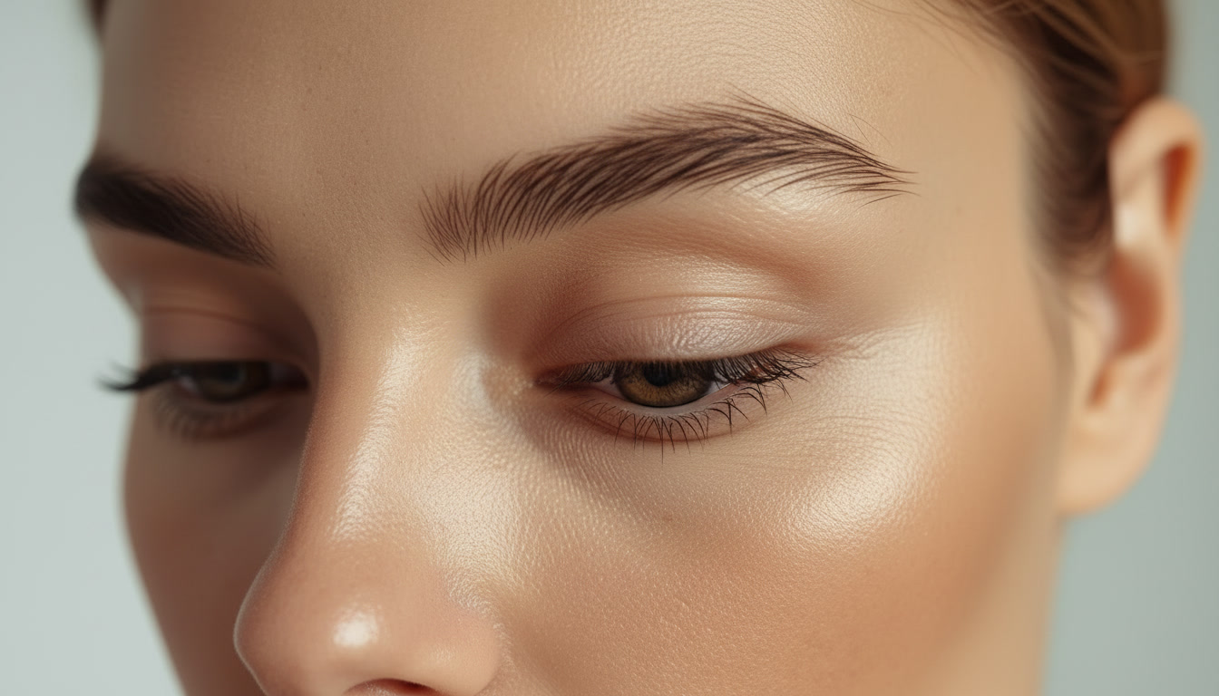 Close-up of a woman’s cheekbones and jawline with smooth skin, highlighting facial implant results